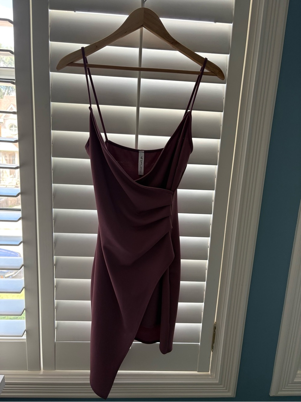 Dark Pink Spaghetti Strap Midi Dress